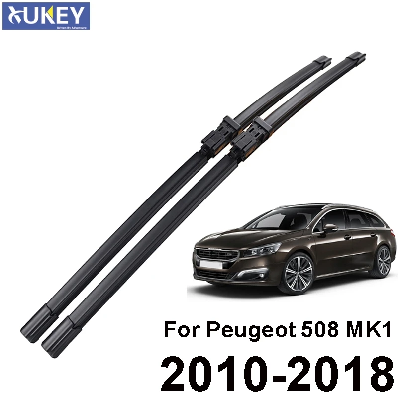 

Xukey Front Windshield Wiper Blades For Peugeot 508 Saloon SW Fit Push Button Arms 2010 2011 2012 2013 2014 2015 2016 2017 2018