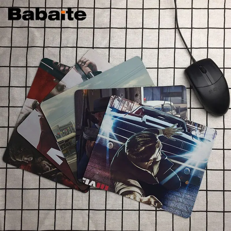 Babaite Mafia III DIY дизайн игровой с узором коврик для мыши Размер 18x22 см Скорость версия