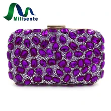 Milisente Clutches Handtasche Gold Kupplungen Taschen Blau Party Silber Hochzeit Geldbörse