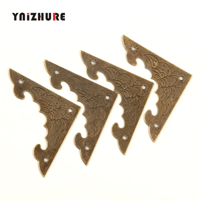 

Filigree Triangle Bat Coner Cabochon,Ancient Bronze Tone Corner,Flatback Metal Embellishments Scrapbooking,Decor Wooden Box 4PCS