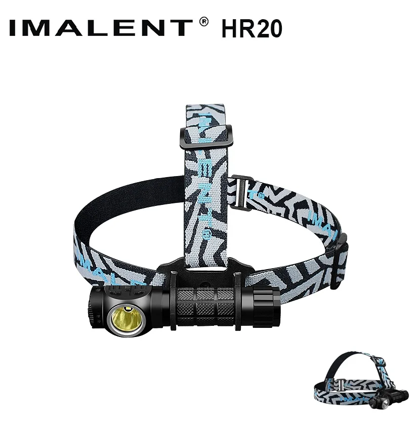 

IMALENT HR20 Cree XP-L Flashlight Touch 1000lm Led Headlamp w/USB Charging Port Tactical Headlight by 18650 Battery Self Defense