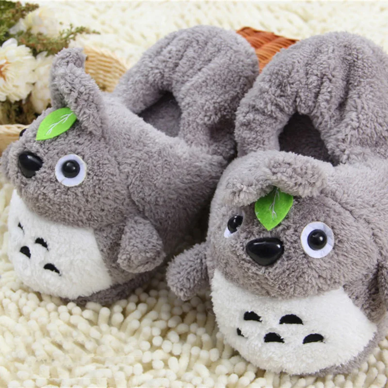 

Totoro Slippers Adult Men Women Gray Shoes Cartoon Animals Cat Cute Funny Kawaii Gift Autumn Winter Home Festival Wholesale