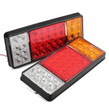 

Rectangle Car LED lights 24V DC 3 colors Accessory 36LED Parts Taillight