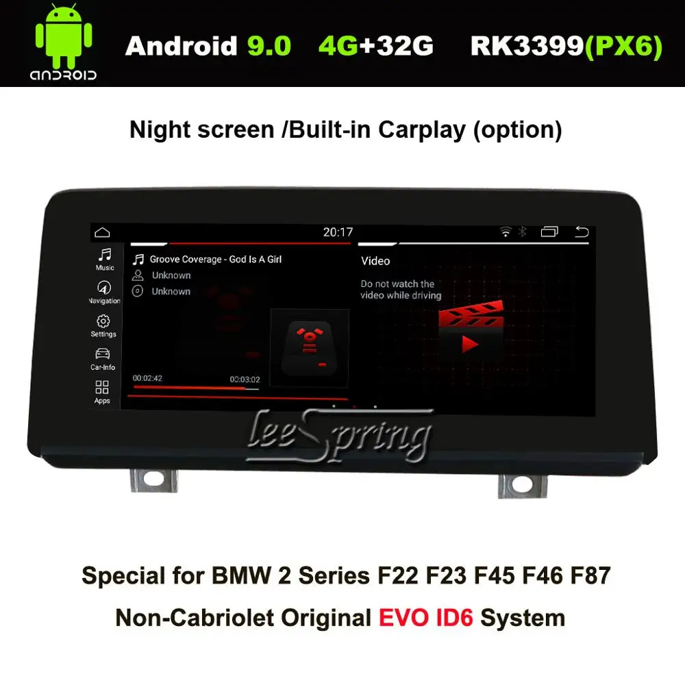 

8.8 inch IPS Screen Android 9.0 Car GPS Navigation for BMW 2 Series F22 F23 F45 F46 F87 Non-Cabriolet Original EVO ID6 System