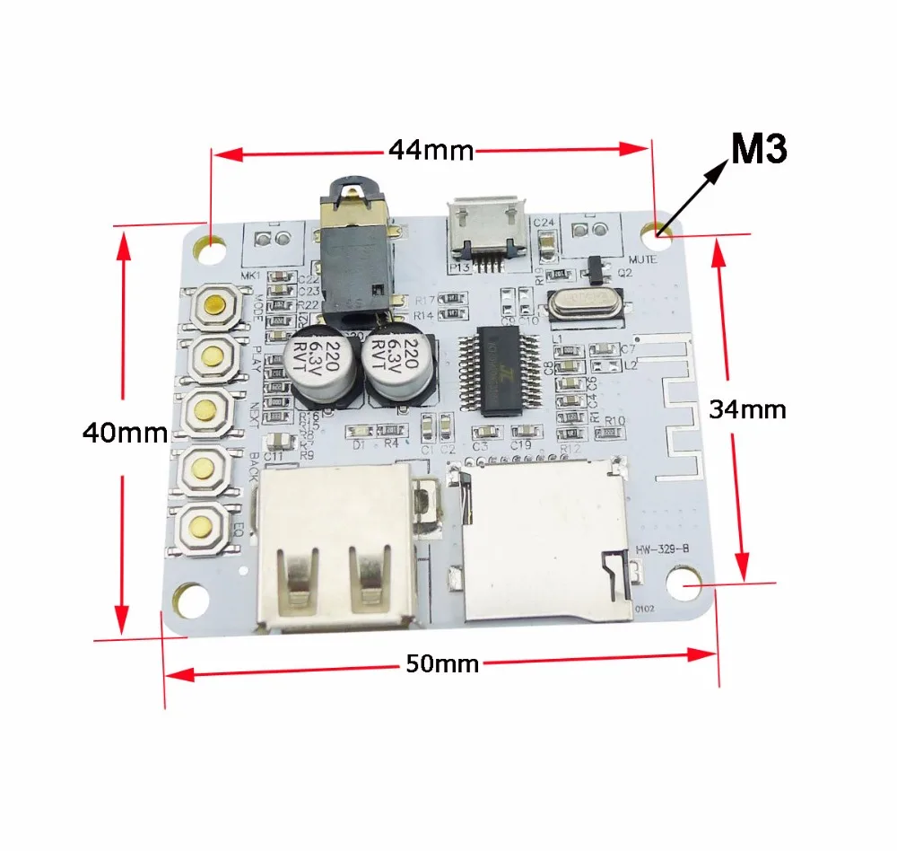 Aihasd Bluetooth аудио приемник модуль 4 1 USB TF Micro SD карта декодирование плата