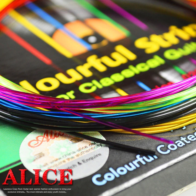 A complete set of colored classical guitar strings Nylon anti rust