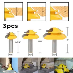 3 шт./компл. 1/2 дюймов хвостовик клея бит совместного маршрутизатора 45 ° DIY деревообрабатывающий резак