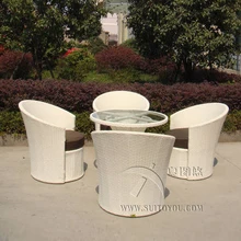 5 шт. ручной тканый ротанг столовые наборы для сада уличная мебель для патио стул набор, алюминиевая рама столовая набор транспортировка по морю