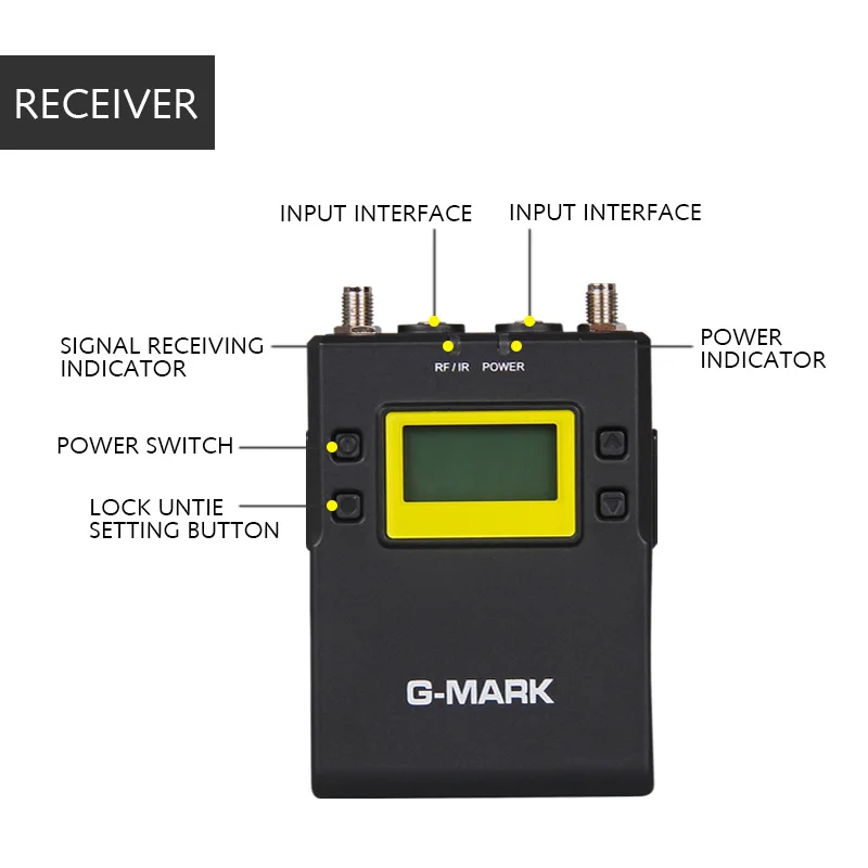 G MARK G3 Профессиональный UHF беспроводной микрофон двойной Lavalier Mic приемник