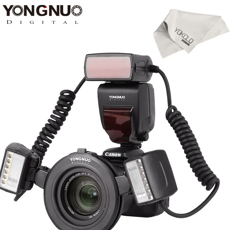 

New YONGNUO YN24EX Macro-photo flash Double head flash-light for canon cameras to Macro shooting TTL speedlite Ring light flash
