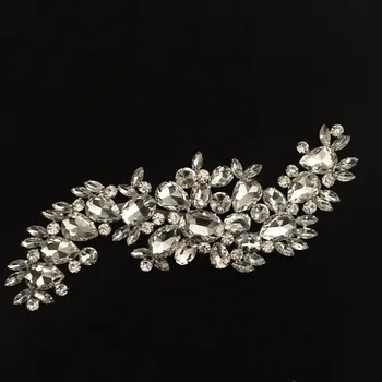 

$100 for 8 piece retails packing sell classic metal shiny bling bling stone dress applique