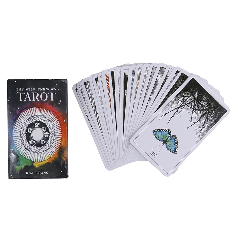 78Pcs/set Wild Unknown Tarot Deck Rider Oracle Cards Deck 78 Cards, Mysterious Animal Totem Tarot Cards Guidance - Board Game