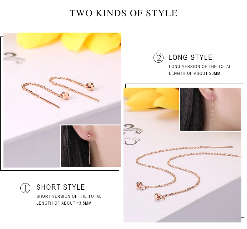18k Pure Gold Drop Earring Trendy Exquisite Beautiful Elegant Classic Girl Miss Gift Wear 2020 New Women Party Good Fine Buauty