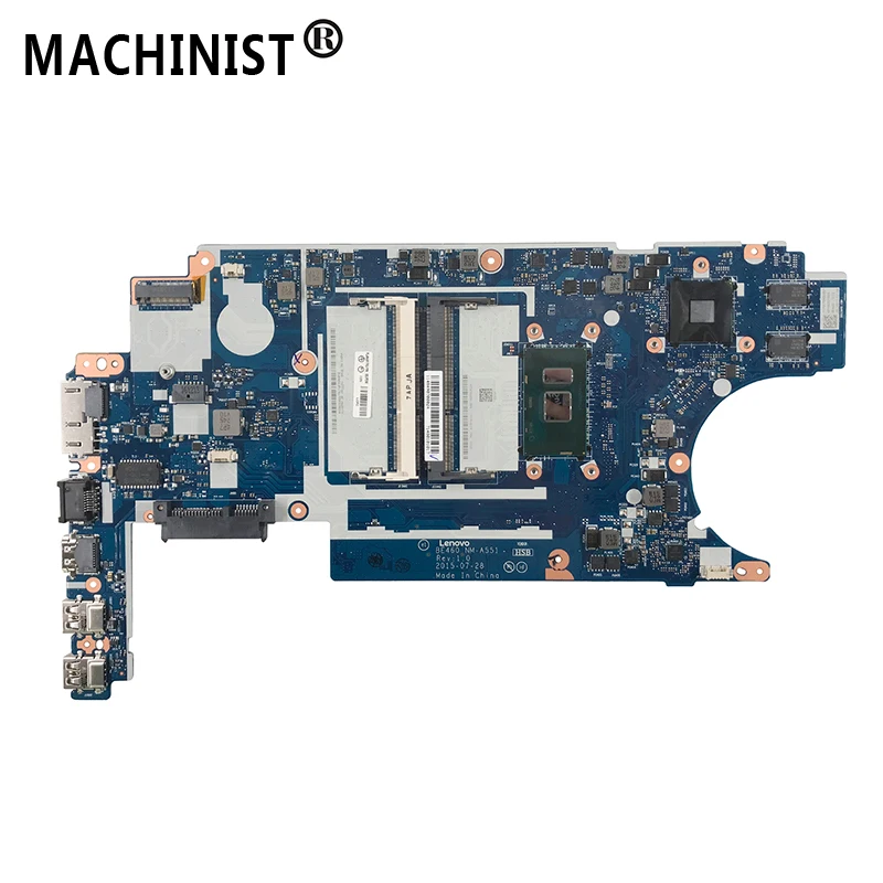 Оригинальная материнская плата для ноутбука lenovo ThinkPad E460 I5-6200U R5 330M 2G GPU DDR3L 00UP256 BE460 NM-A551 полностью протестирована