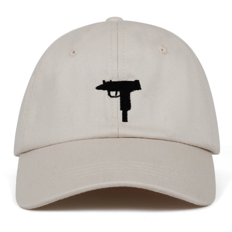 

2019 new Uzi Short gun Baseball Cap US Fashion Snapback Hip hop Caps Men HEYBIG Curve visor panel dad Hat cotton% embroidery hat