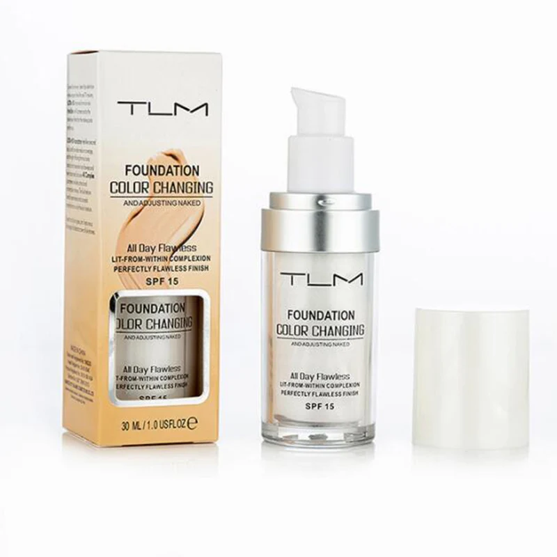 

TLM 30ml Color Changing Liquid Foundation Oil-control Concealer Cream Hydrating Long Lasting Makeup Foundation