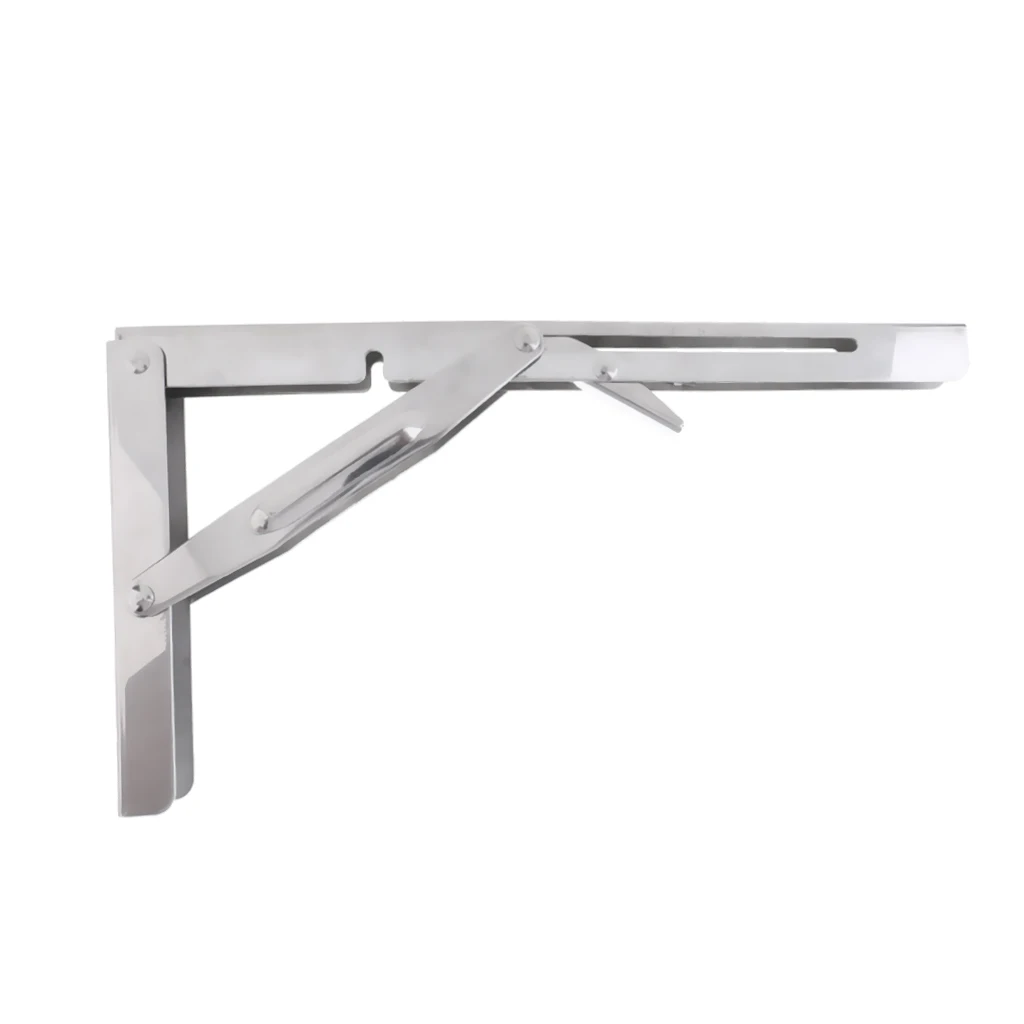 

Polished 304 Stainless Steel Folding Bench Shelf Table Bracket Boat RV Parts Marine Hardware tranche du banc Soporte de estante