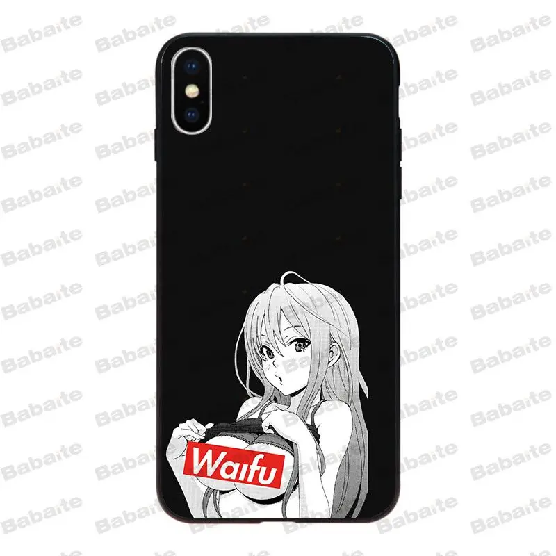 Babaite Sugoi Senpai аниме Waifu черный мягкий чехол для телефона для iPhone 8 7 6 6S Plus X Xs Xr XsMax 5 5S SE 5c Coque11 11pro 11promax - Цвет: A16