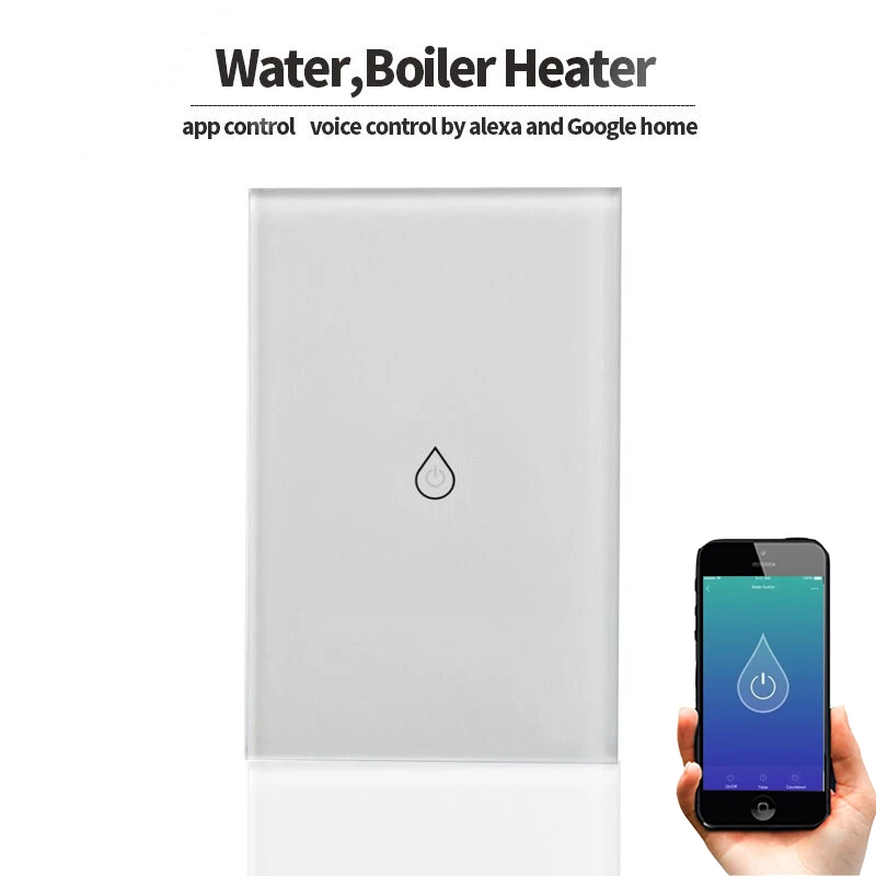 

US Smart home wifi Water Bolier Switch APP Control touch Wall Timer Switch Voice control by Alexa Google Home smart life APP