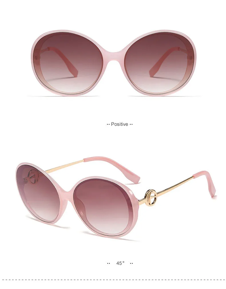European American Fashion Sunglasses Ladies Personality Oval Frame Men Craftsmanship Sun Glasses Customm