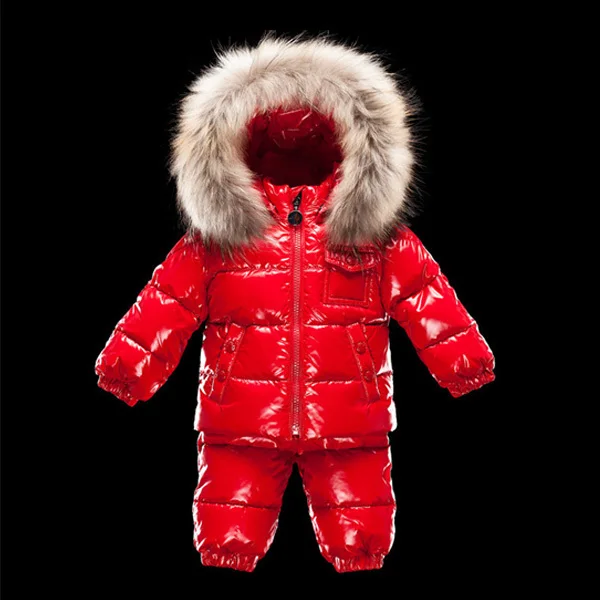 Best price at $117 Cheap Retail 2016 Winter Children Outwear Child Boys Girls Clothing Down Coat Set With Fur Hat Free Shipping