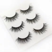 Природный крест длинные густые ресницы 3d три пары Макияж Расширение инструменты толстый накладные ресницы