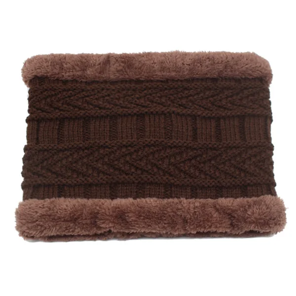 coffee scarf YOUBOME зимняя вязаные шапочки зимние, шапки для мужчин шарф вязаная шапка женская мужская Gorras теплая мягкая Балаклава для Шеи Шапка Шапочка - Цвет: coffee scarf