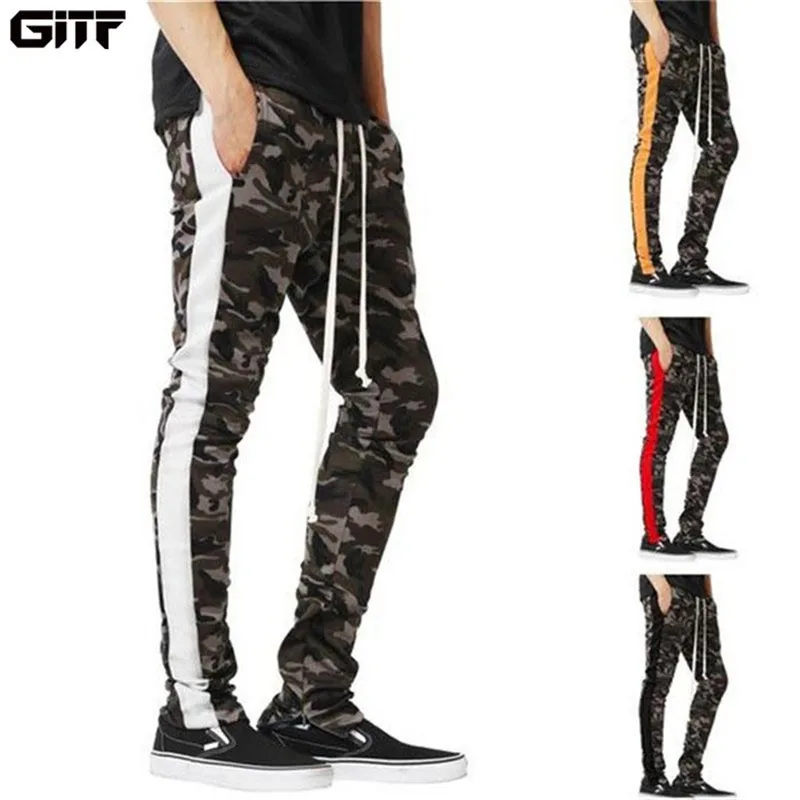 

GITF 2019 Men Sports Training Pants Pockets Hiking Running Autumn Spring Workout Pants Elasticity Legging Jogging Gym Trousers