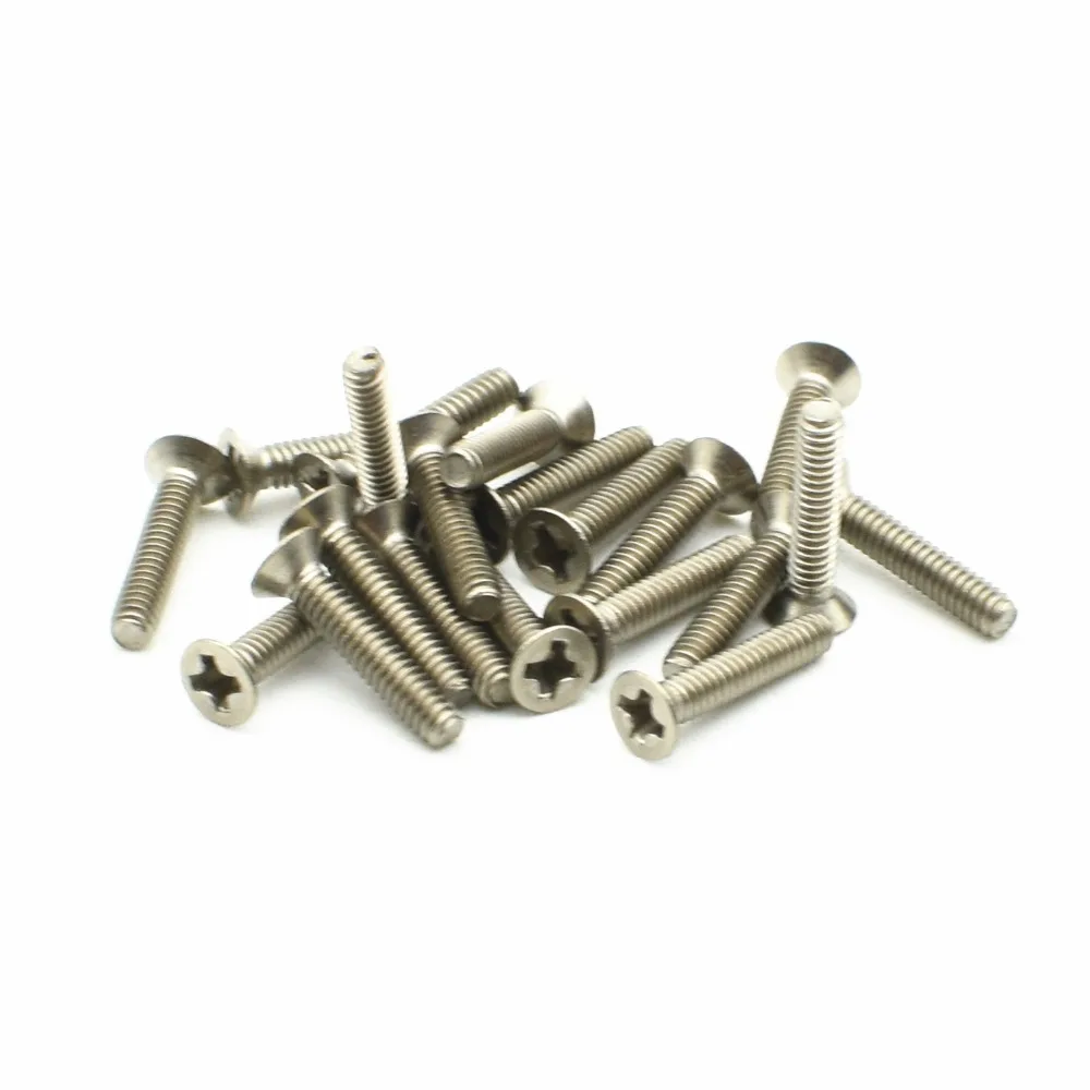 

Titanium Bolts M5 M5x6--40mm Flat Head Countersunk Ti Color not Polished Cross Drive Pure Titanium Screws DIN965 Gr2 Fastener