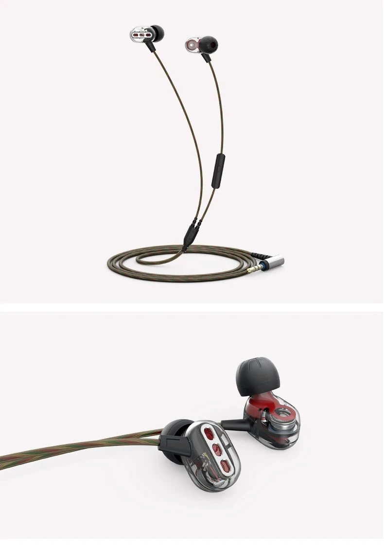 Genuine New Original QKZ KD8 Double Unit Drive In Ear Earphone Bass Subwoofer Earphone HIFI DJ Monito Running Sport Earphone (7)