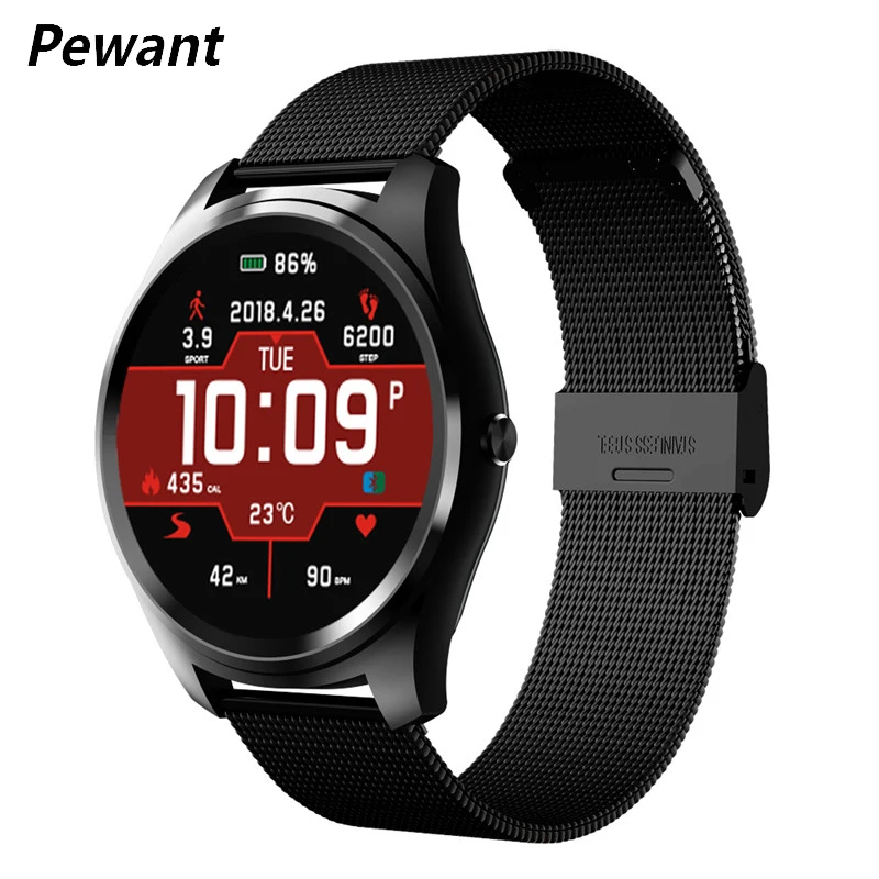 Pewant Smart Watch Men Heart Rate Blood Pressure Monitor Fitness Tracker Wristwatch Steel Strap Smartwatch For Xiaomi Huawei цена Pewant Smart Watch Men Heart Rate Blood Pressure Monitor Fitness Tracker Wristwatch Steel Strap Smartwatch For Xiaomi Huawei цены онлайн