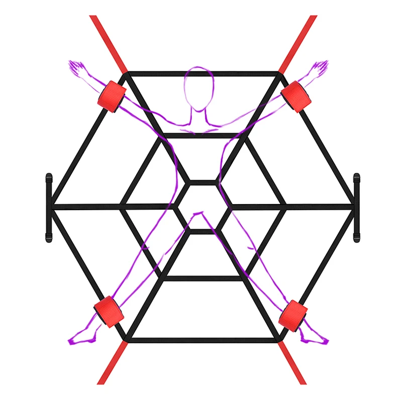 Spider Web Bed Restraint Bdsm Bondage Set Ankle Cuffs Handcuffs For Sex Toys For Woman Couples Adul