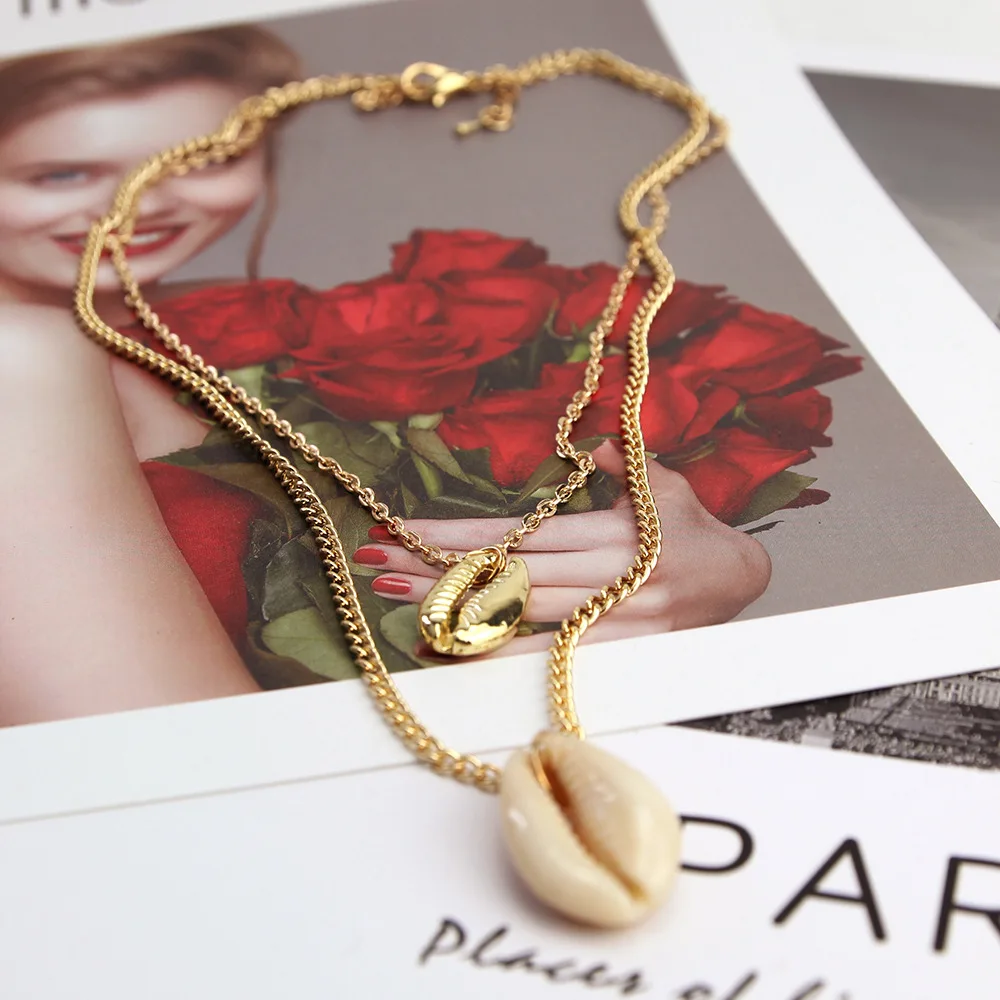 TOUCHEART Boho Gold ожерелье из ракушек и подвески для женщин 2019 сплав чокер ювелирные