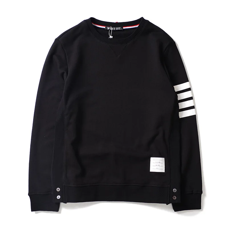 

New 2018 High Men Classic stripe stripes gentleman Hoodies Hoody hooded Sweatshirts velvet Cotton Drake Thicken Fleece #J10