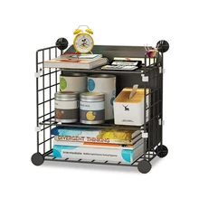 Detachable Iron Office Storage Box Multi-layer Pen Pencil Makeup Cosmetic Lipstick A4 Sundries Cabinet Rack Articles Organizer