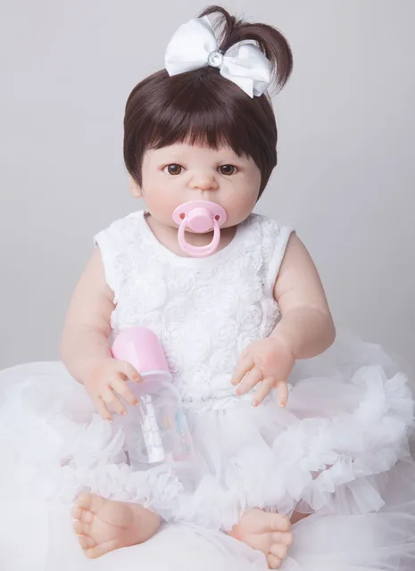 55cm New Full Body Silicone Reborn Baby Doll Toys Newborn