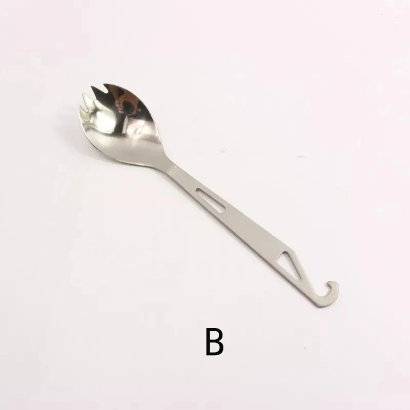 1 шт. 16,2 см* 3,37 см Сверхлегкая Титановая Ложка Вилка Spork походная посуда для пикника 2в1 инструмент - Цвет: Прозрачный