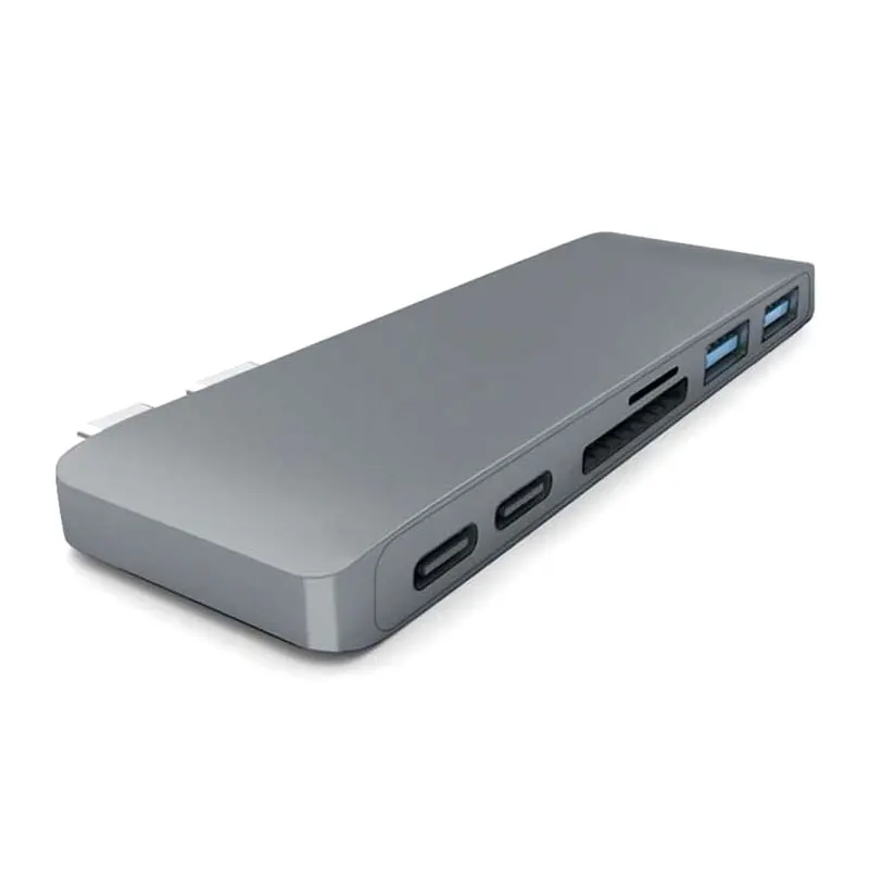 Адаптер EASYA Thunderbolt 3 с двумя портами USB Type C и 0 кардридер для TF/SD карт PD данные MacBook