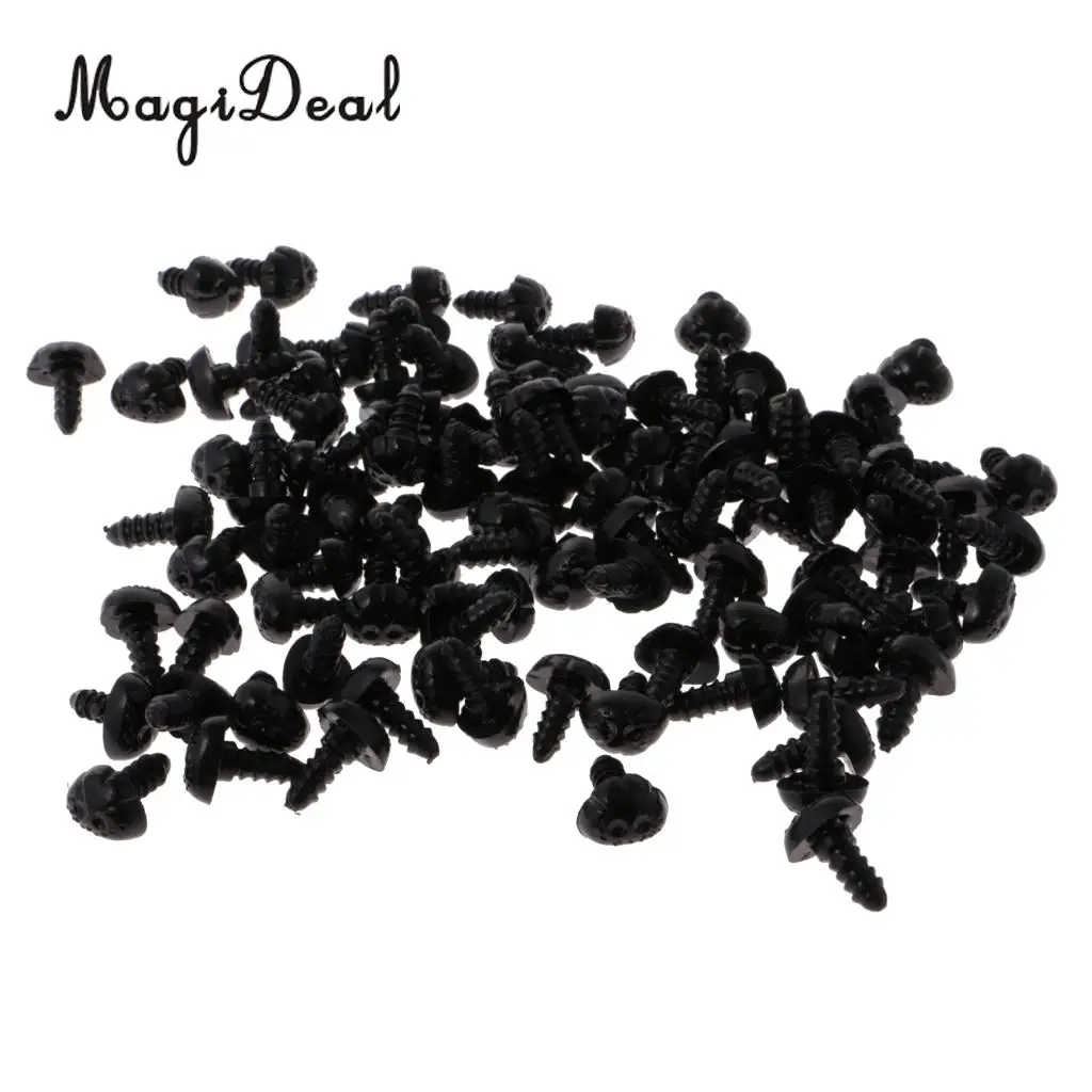 300 Pieces Black Plastic Plush Animal Dog Safety Noses for Teddy Bears Soft Toys Dolls DIY Craft Accessories