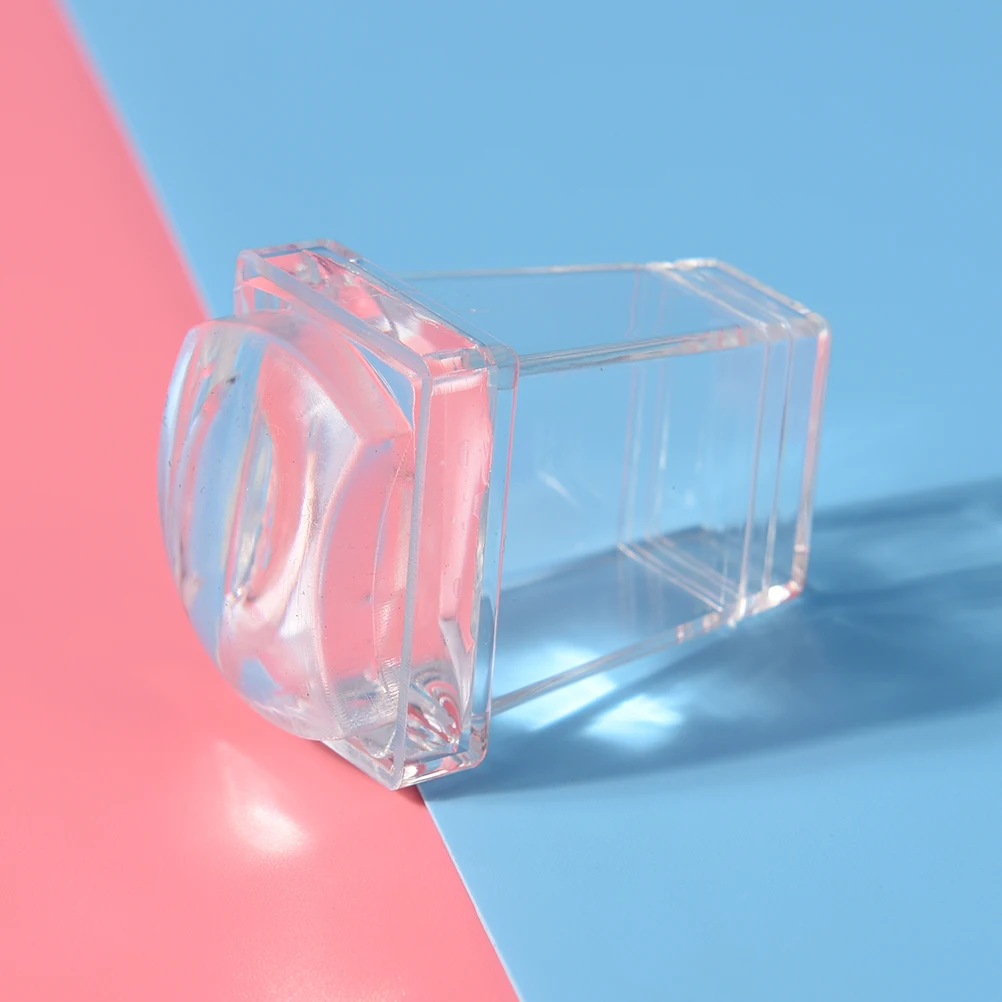 1 Set Nail Art Stamper Clear Jelly Silicone Stamper Plastic Plate