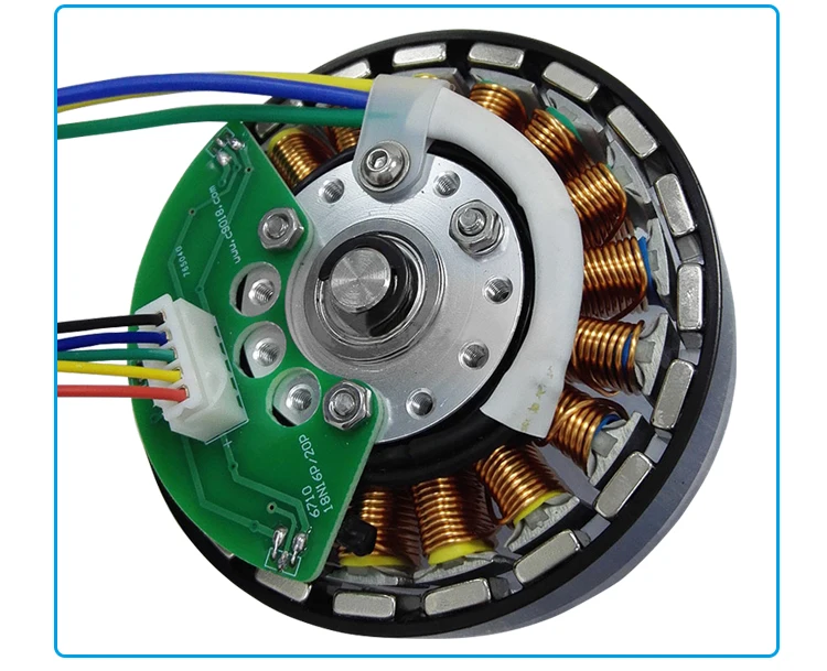 DIY Solid Opaque Diameter 78mm 18N20P 100W Coil type Permanent Magnet 3 Phase 24volt Hall Brushless DC Motor