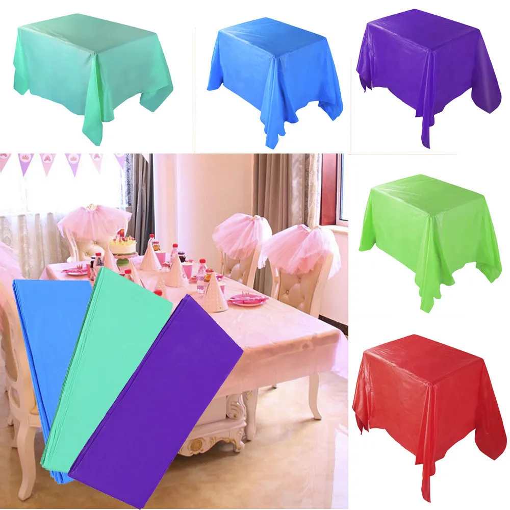 

Large Plastic Rectangle Table Cover Large Plastic Rectangle Table Cover Cloth Wipe Clean Party Tablecloth Cover DropShip