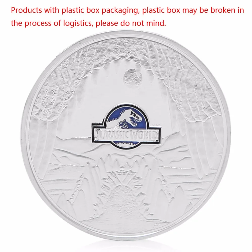 

Jurassic World Park Silver Plated Commemorative Challenge Coin Token Collection