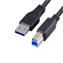 

1m 2m 3m USB 3.0 High Speed Cable Long Printer Lead A to B Black Shielded for PC Office and School