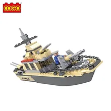 231PCS COGO Blocks Military Ships Warship Model Building Bricks Blocks Toys Educational DIY Set For Children Kids Legoe Blocks
