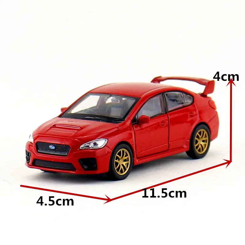 YJ 1/36 Scale, игрушки для автомобиля, Япония, SUBARU Impreza STI, литая металлическая модель автомобиля, игрушка для подарка/детей/коллекции