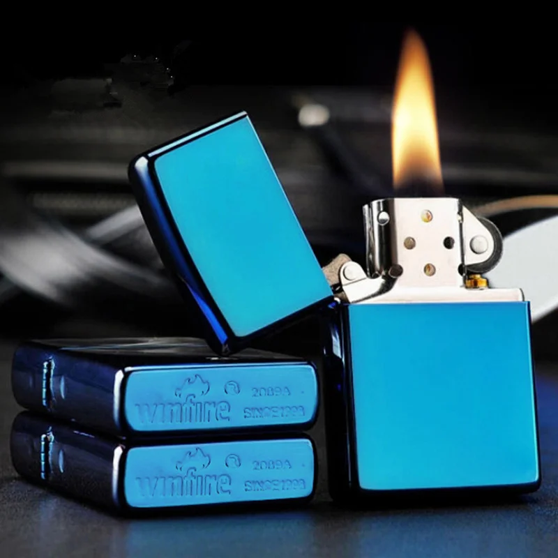 

Metal lighter kerosene copper wheel lighter customized advertising creative wind