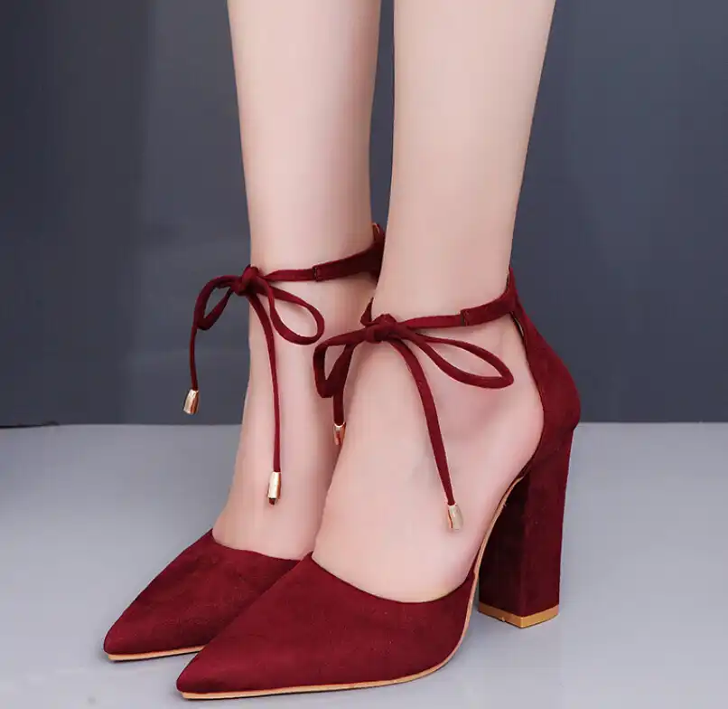 ladies lace up pumps