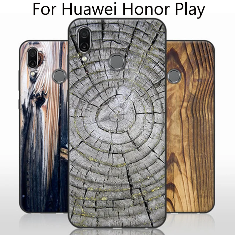 2 шт. чехлы для телефонов с текстурой древесины Huawei Honor Play мягкая задняя крышка