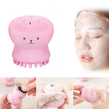 

Cute Facial Cleaning Brush Silica Gel Exfoliator Massage Deep Cleaning Beauty Face Brush Facial Skin Care Cleaning Tool
